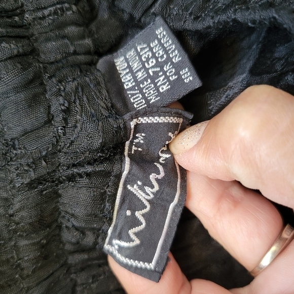 Vntg Nitin NY Jacquard Maxi Dress in Black Size Medium? - Picture 5 of 7